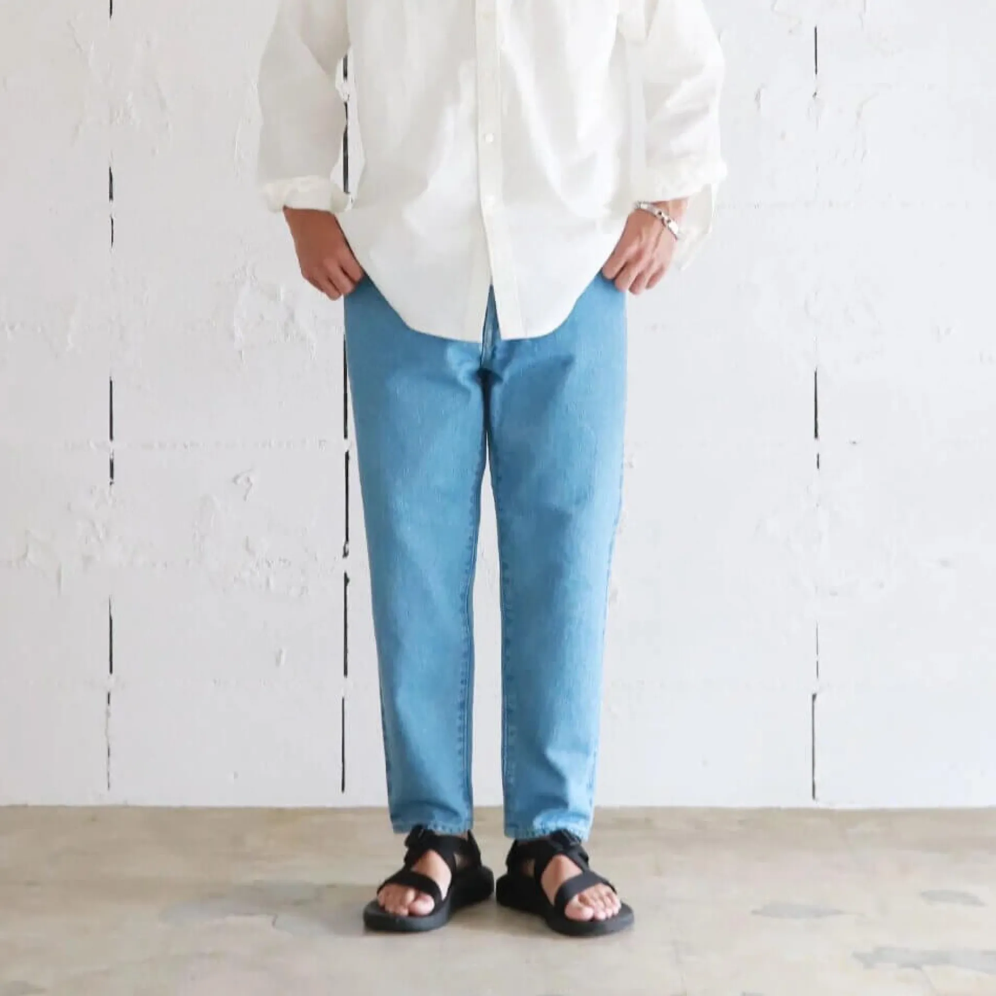 HATSKI 22001 Jean Loose Tapered Ice Blue< Jeans