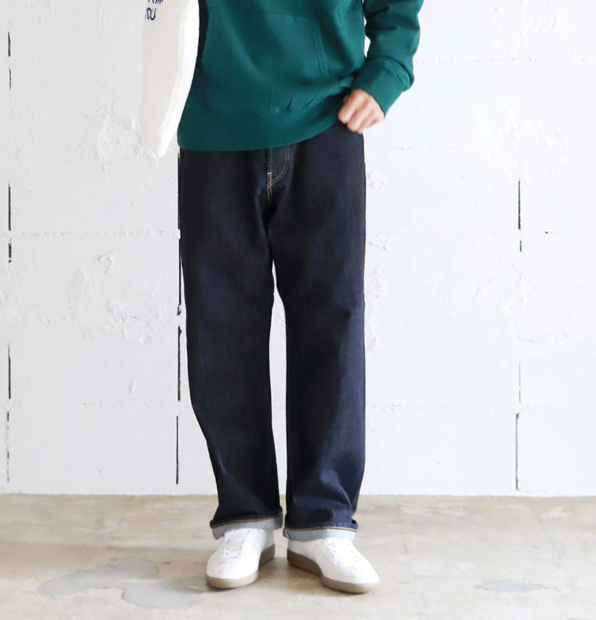 HATSKI 22003 Jean Wide Tapered One Wash< Jeans