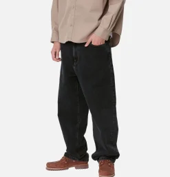 CARHARTT WIP Aaron Pant Black Stone Washed< Jeans