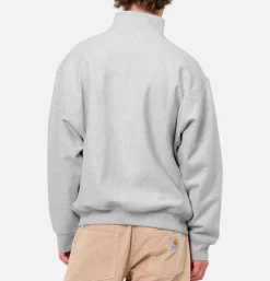 CARHARTT WIP American Script Half Zip Ash Heather< Sweats & Polaires