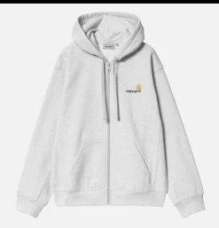 CARHARTT WIP American Script Jacket Ashgrey< Pulls & Cardigans
