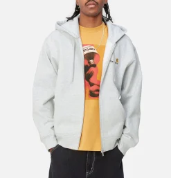 CARHARTT WIP American Script Jacket Ashgrey< Pulls & Cardigans
