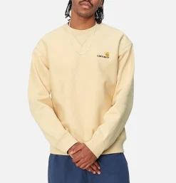CARHARTT WIP American Script Sweat Rattan< Sweats & Polaires