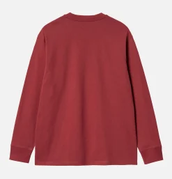 CARHARTT WIP American Tee Ls Tuscany Red< Sweats & Polaires