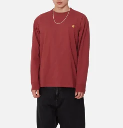 CARHARTT WIP American Tee Ls Tuscany Red< Sweats & Polaires