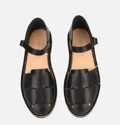 STEVE MONO Artisanal Sandal Shoe 11 Black<Homme Sandales