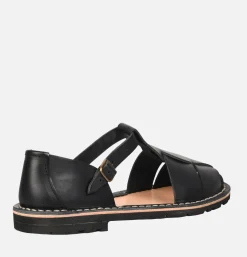 STEVE MONO Artisanal Sandal Shoe 10/17 Black<Homme Sandales