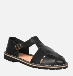 STEVE MONO Artisanal Sandal Shoe 10/17 Black<Homme Sandales