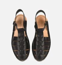 STEVE MONO Artisanal Sandal Shoe 10/09 Black<Homme Sandales