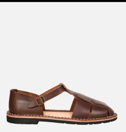 STEVE MONO Artisanal Sandal Shoe 10/17  Coffee<Homme Sandales