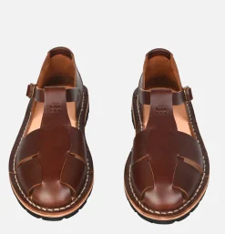 STEVE MONO Artisanal Sandal Shoe 10/17  Coffee<Homme Sandales