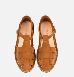 STEVE MONO Artisanal Sandal Shoe 10/01 Cognac<Homme Sandales