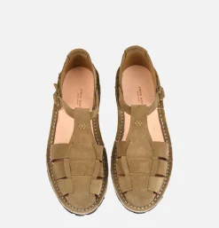 STEVE MONO Artisanal Sandal Shoe 10/01 Khaki<Homme Sandales