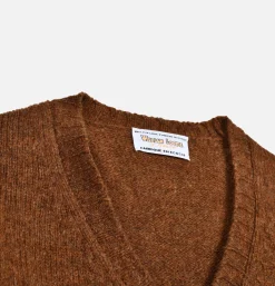WILLIAM LOCKIE Aryan Cardigan Pecan< Pulls & Cardigans