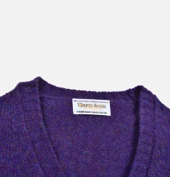 WILLIAM LOCKIE Aryan Cardigan Royal Violet< Pulls & Cardigans