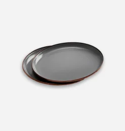 BAREBONES Assiettes Email Set x 2 Grey< Outdoor