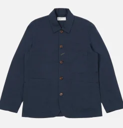 UNIVERSAL WORKS Bakers Jacket Twill Navy< Vestes