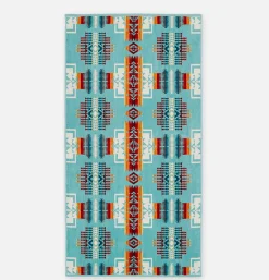 PENDLETON Bath Towel Chief Joseph Aqua< Maison