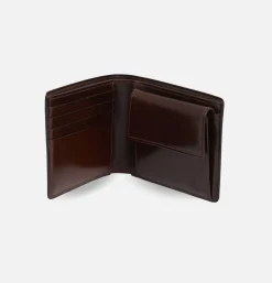 IL BUSSETTO Bi-fol Wallet/Coin Dark Brown< Petite Maroquinerie