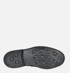 SANDERS Black Leather Pull Up Penny<Homme Mocassins