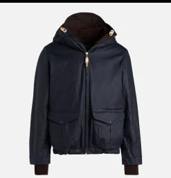 MANIFATTURA CECCARELLI Blazer Coat Waxed Navy< Blousons & Manteaux