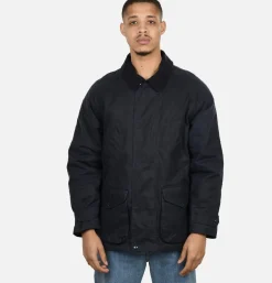 MANIFATTURA CECCARELLI Blouson Caban Wax Navy< Blousons & Manteaux