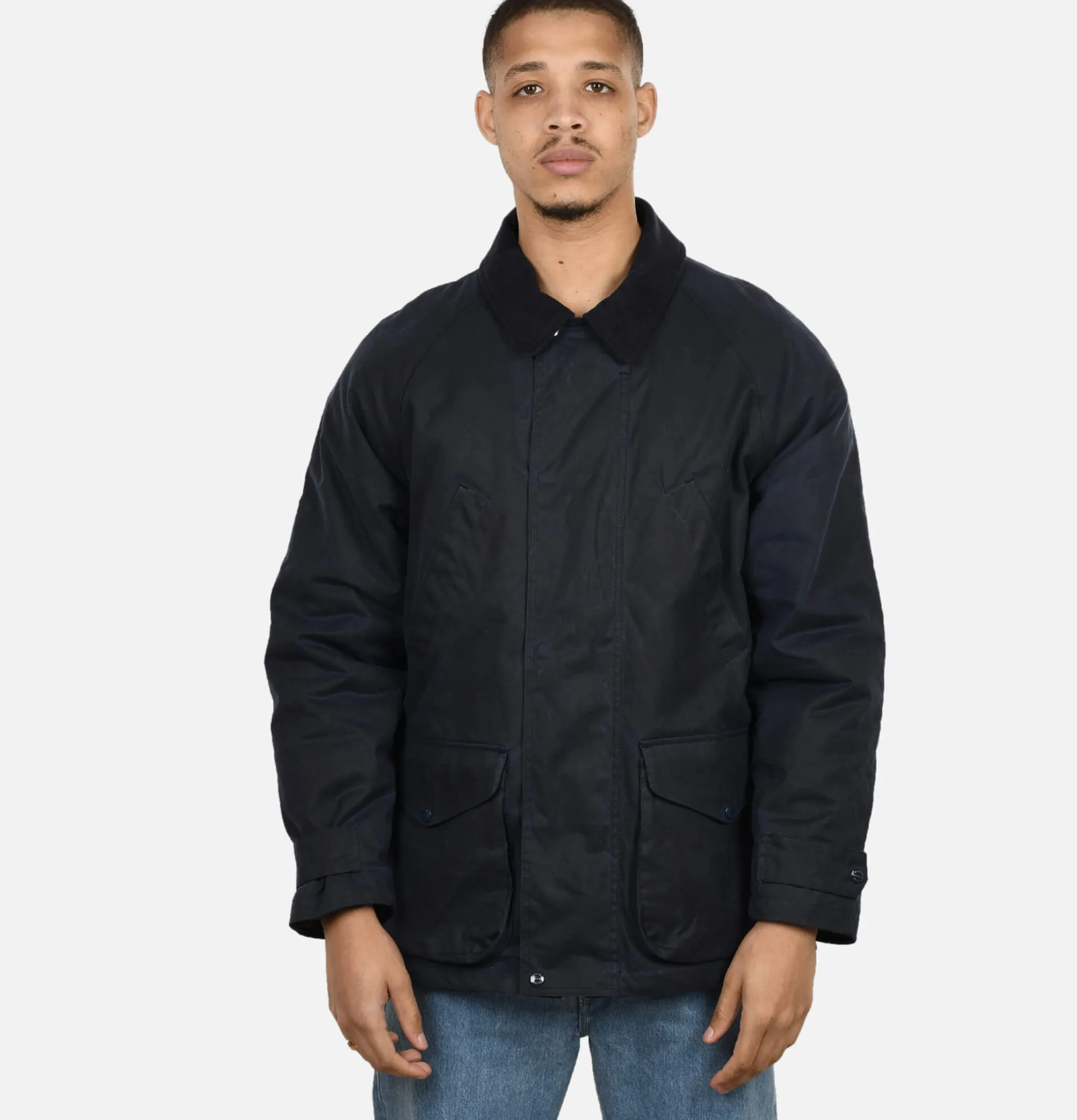 MANIFATTURA CECCARELLI Blouson Caban Wax Navy< Blousons & Manteaux
