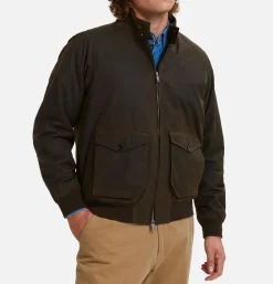 BARACUTA Blouson G9 Waxed Moss Green< Vestes