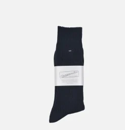 ANONYMOUS ISM Brillant Crew Navy<Homme Chaussettes