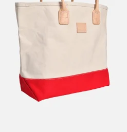 HERITAGE LEATHER COMPANY Canvas Day Tote Bag Rouge< Sacs Bandoulière