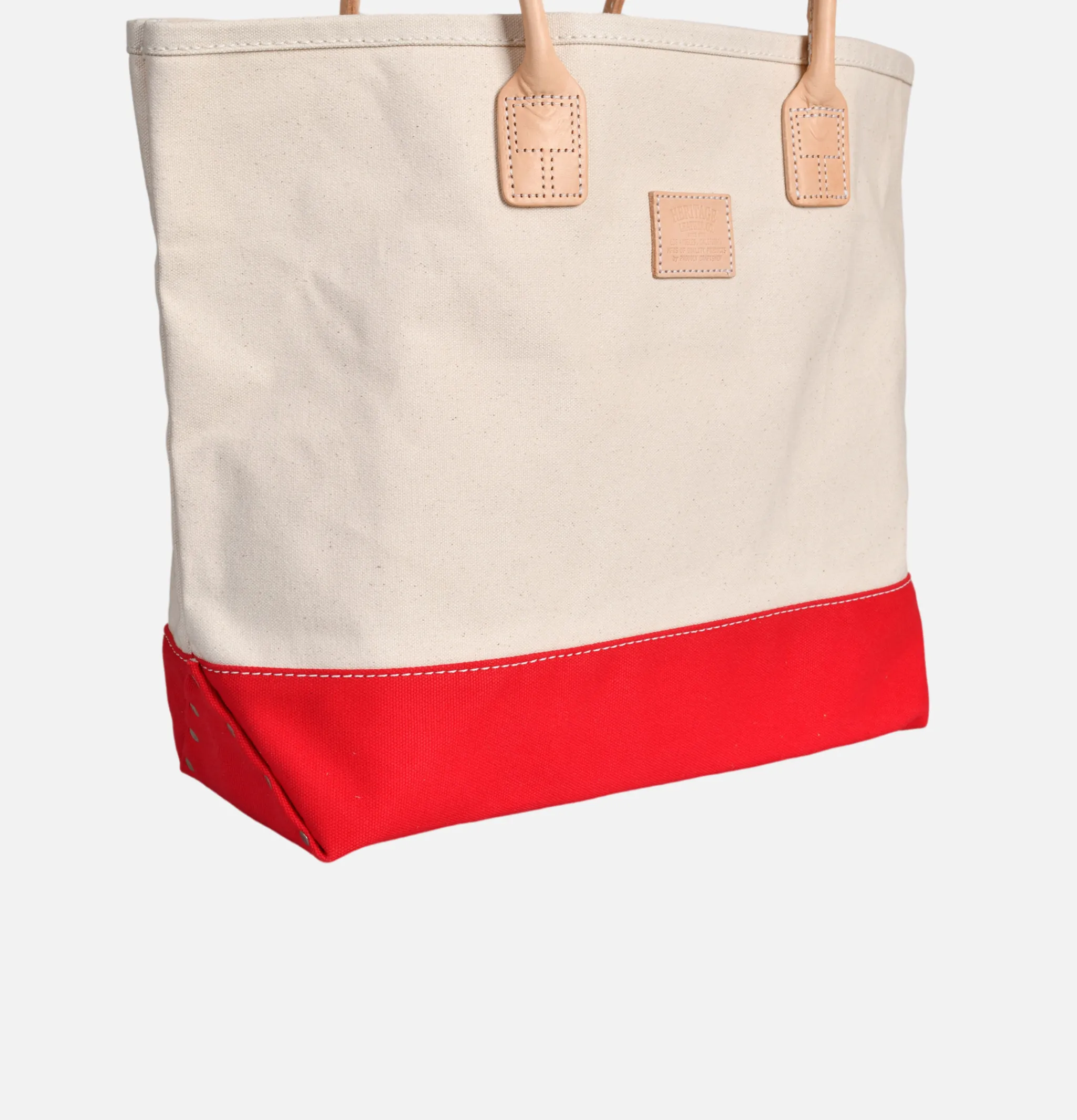 HERITAGE LEATHER COMPANY Canvas Day Tote Bag Rouge< Sacs Bandoulière