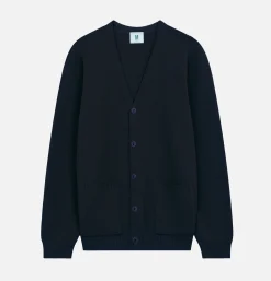 NITTO KNITWEAR Cardigan Youri Merino Navy< Pulls & Cardigans