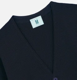 NITTO KNITWEAR Cardigan Youri Merino Navy< Pulls & Cardigans