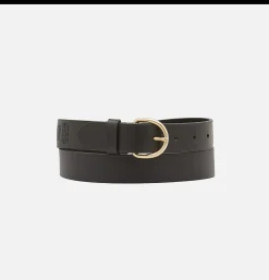 IL BISONTE Ceinture Cowhide Noire< Ceintures