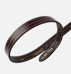 YUKETEN Ceinture Triple Stitched Dark Brown< Ceintures