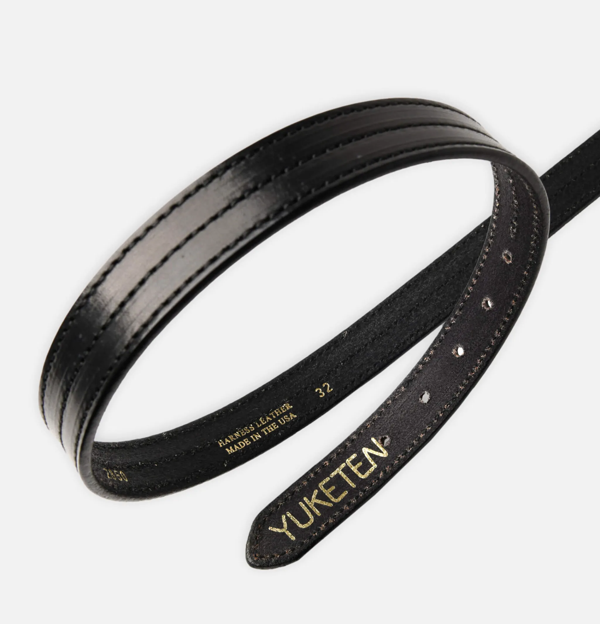 YUKETEN Ceinture Triple Stitched Black< Ceintures