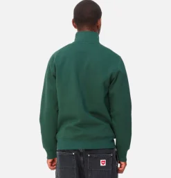 CARHARTT WIP Chase Neck Zip Sweat Discovery Green< Sweats & Polaires
