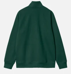 CARHARTT WIP Chase Neck Zip Sweat Discovery Green< Sweats & Polaires