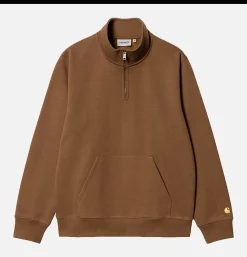 CARHARTT WIP Chase Neck Zip Sweat Tamarind< Sweats & Polaires