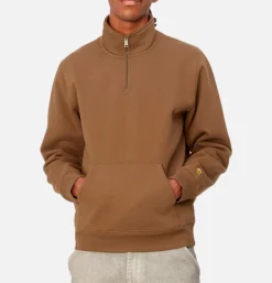 CARHARTT WIP Chase Neck Zip Sweat Tamarind< Sweats & Polaires
