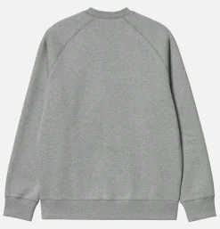CARHARTT WIP Chase Sweat Grey Heather Gold< Sweats & Polaires