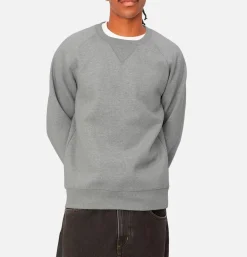 CARHARTT WIP Chase Sweat Grey Heather Gold< Sweats & Polaires