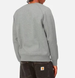 CARHARTT WIP Chase Sweat Grey Heather Gold< Sweats & Polaires
