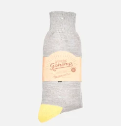 ANONYMOUS ISM Chaussettes Embroidery Jaune<Homme Chaussettes