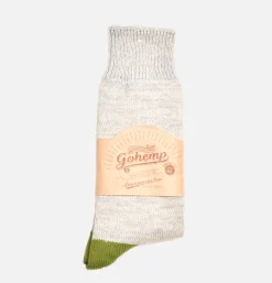 ANONYMOUS ISM Chaussettes Embroidery Vert<Homme Chaussettes