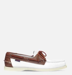 SEBAGO Chaussures Docksides Portland White brown<Homme Mocassins