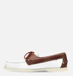 SEBAGO Chaussures Docksides Portland White brown<Homme Mocassins