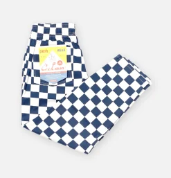 COOKMAN Chef Pant Checker Navy< Work Pants