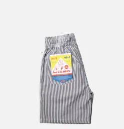 COOKMAN Chef Short Seersucker Navy< Shorts
