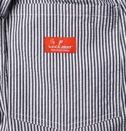 COOKMAN Chef Short Seersucker Navy< Shorts